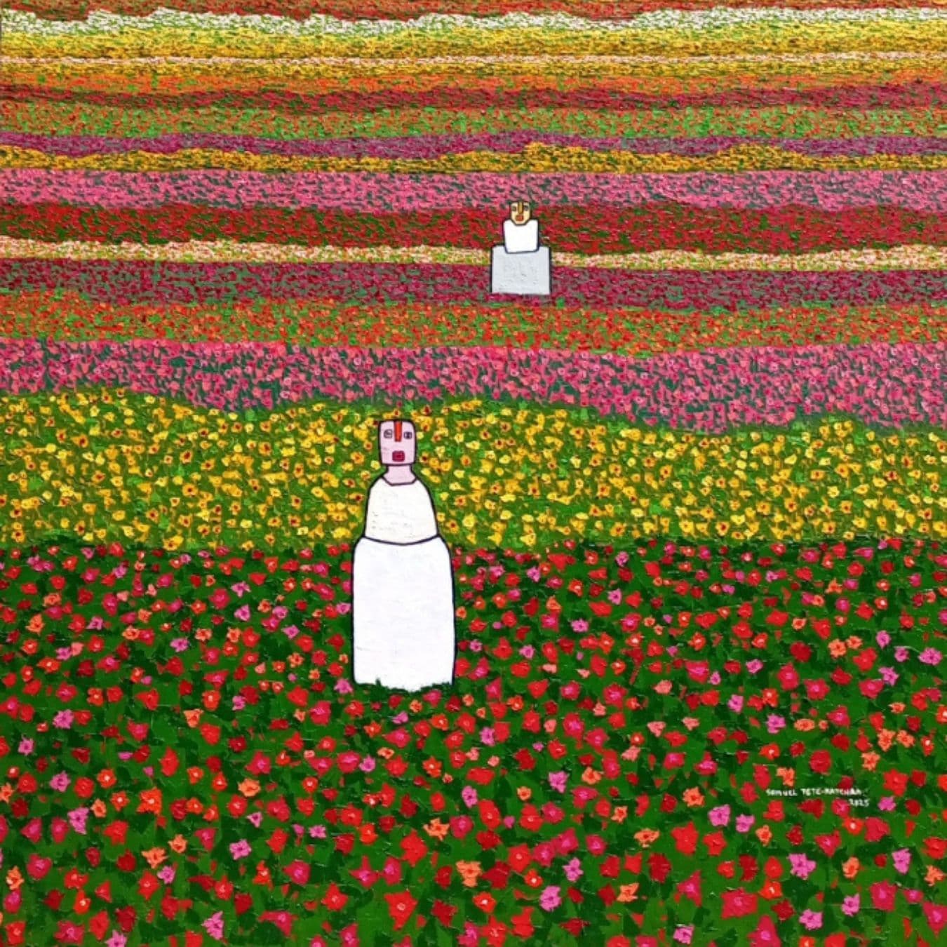 Anne-Marie and Marie-Michelle in the garden 2